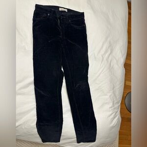 Madewell velvet 9” high riser skinny jeans
